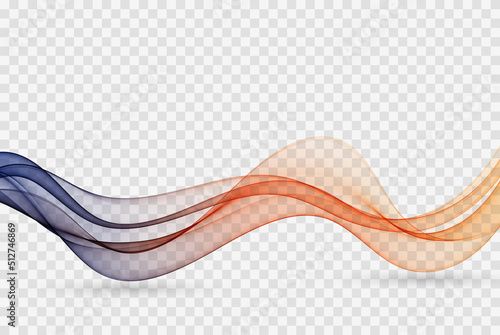 Abstract motion smooth color wave vector. Curved lines of a transparent wave.