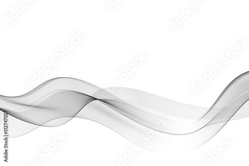 Gray wavy lines on white background,abstract wave vector background.