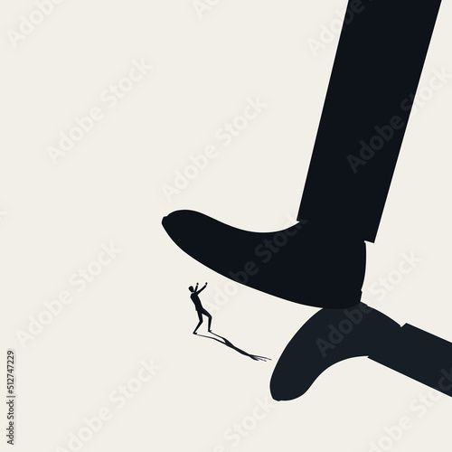 Business struggle and challenge vector concept. Symbol of defense, competition, conflict. Minimal illustration