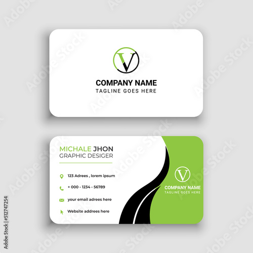 Modern bussines card. Simple business card design. Creative and elegant business card design. Simple business card template