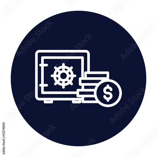 money Locker Vector icon which is suitable for commercial work and easily modify or edit it

