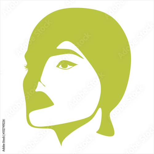 Face Line drawing art. Woman face Vector. Minimalist female Portrait.Creative artwork. Template for card, poster, banner, print for t-shirt, pin, badge, patch. Beauty salon Logo. Modern Artwork. Fashi