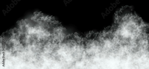 white abstract smoke isolated on black background