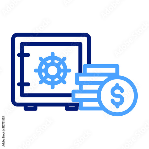 money Locker Vector icon which is suitable for commercial work and easily modify or edit it

