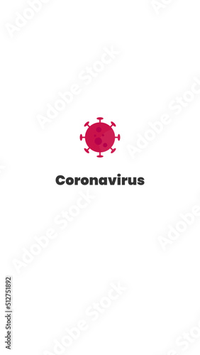 simple illustration of corona virus shape