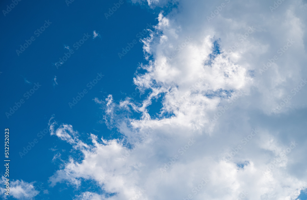 Dramatic blue sky with white clouds. Dramatic blue sky with white clouds.