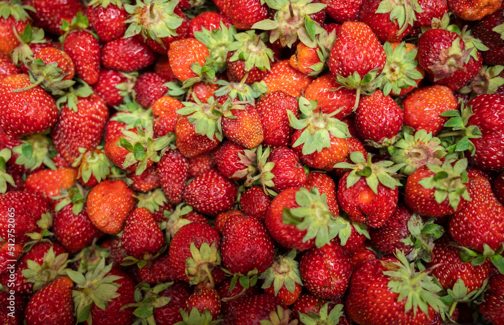 Natural looking fresh red strawberry in package. Natural looking fresh red strawberry in package.