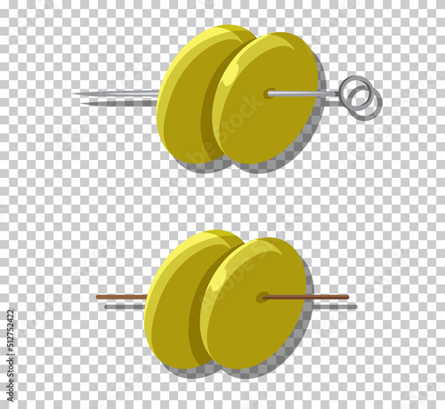 Cocktail skewer or cocktail stick isolated