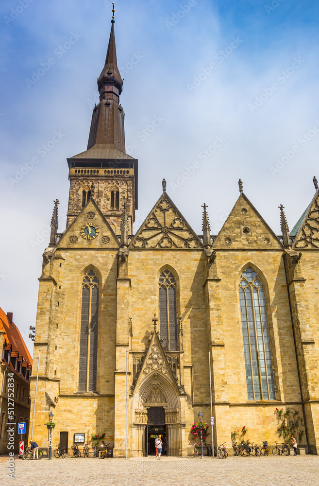 Front of the historic Marienkirche church in Osnabruck, Germany