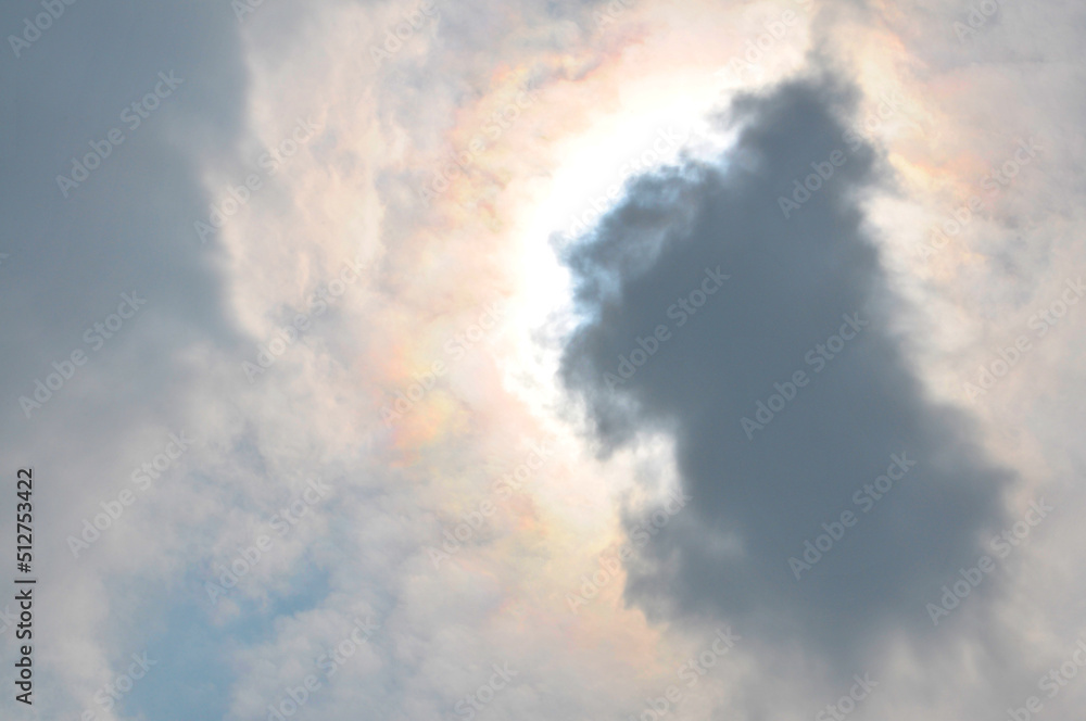 Dramatic panorama sky after sunrise