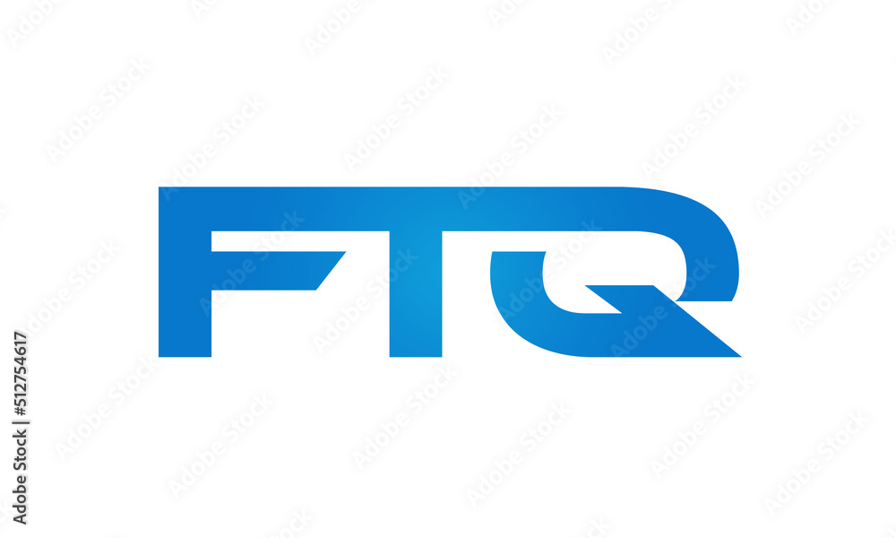 FTQ letters Joined logo design connect letters with chin logo logotype icon concept FTQ letters Joined logo design connect letters with chin logo logotype icon concept