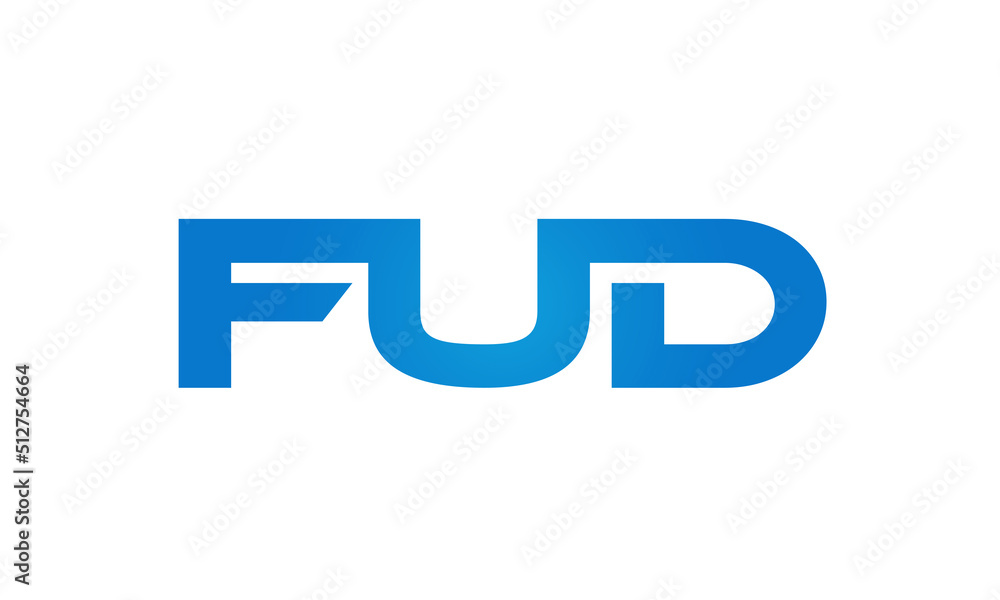 FUD letters Joined logo design connect letters with chin logo logotype icon concept FUD letters Joined logo design connect letters with chin logo logotype icon concept