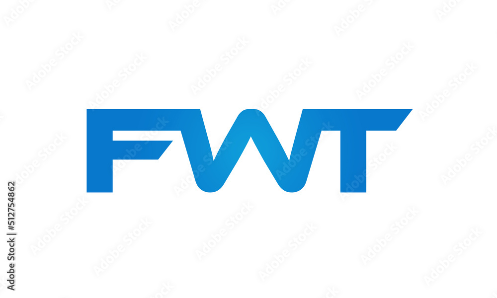 FWT letters Joined logo design connect letters with chin logo logotype icon concept