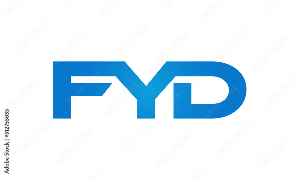 FYD letters Joined logo design connect letters with chin logo logotype icon concept FYD letters Joined logo design connect letters with chin logo logotype icon concept