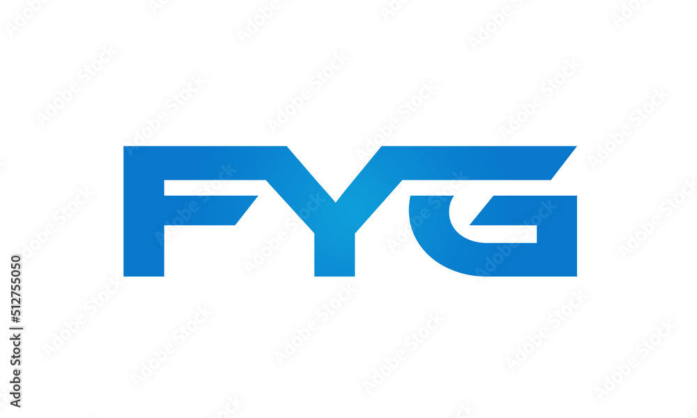 FYG letters Joined logo design connect letters with chin logo logotype icon concept FYG letters Joined logo design connect letters with chin logo logotype icon concept