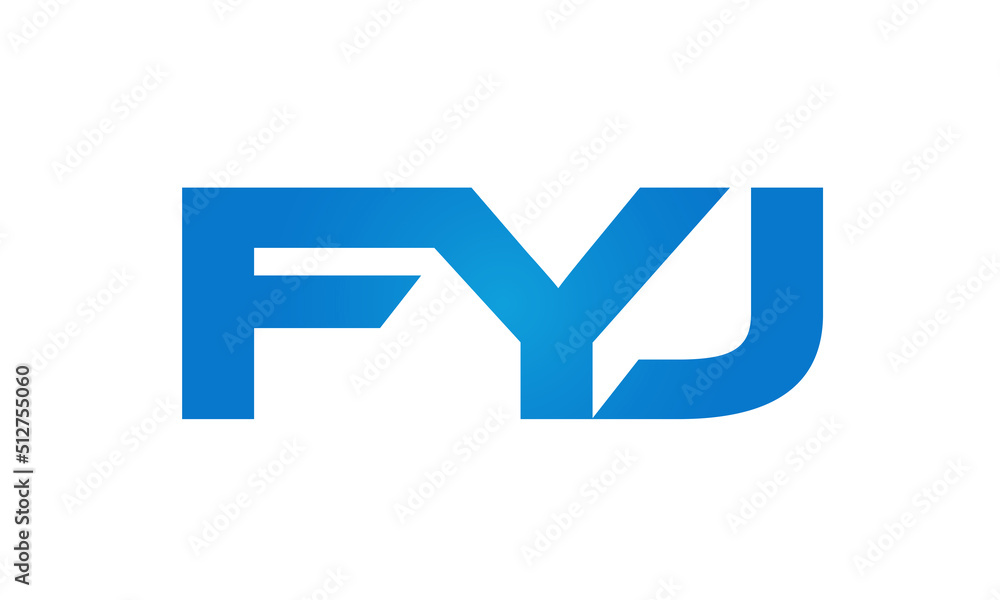 FYJ letters Joined logo design connect letters with chin logo logotype icon concept FYJ letters Joined logo design connect letters with chin logo logotype icon concept
