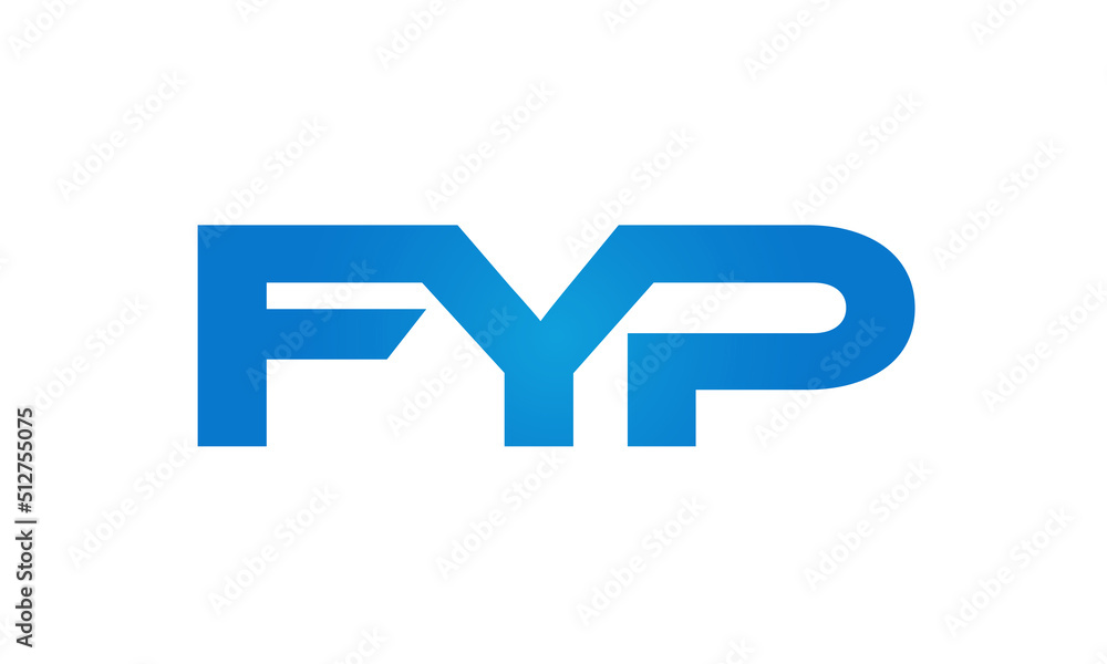 FYP letters Joined logo design connect letters with chin logo logotype icon concept FYP letters Joined logo design connect letters with chin logo logotype icon concept