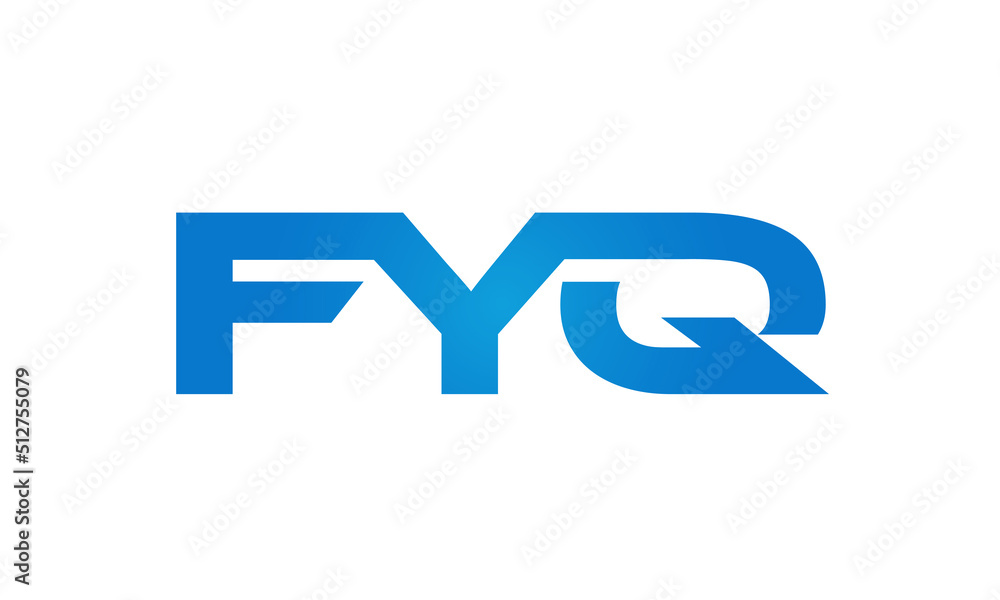 FYQ letters Joined logo design connect letters with chin logo logotype icon concept FYQ letters Joined logo design connect letters with chin logo logotype icon concept