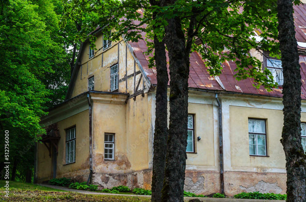 an old manor house in the village park10