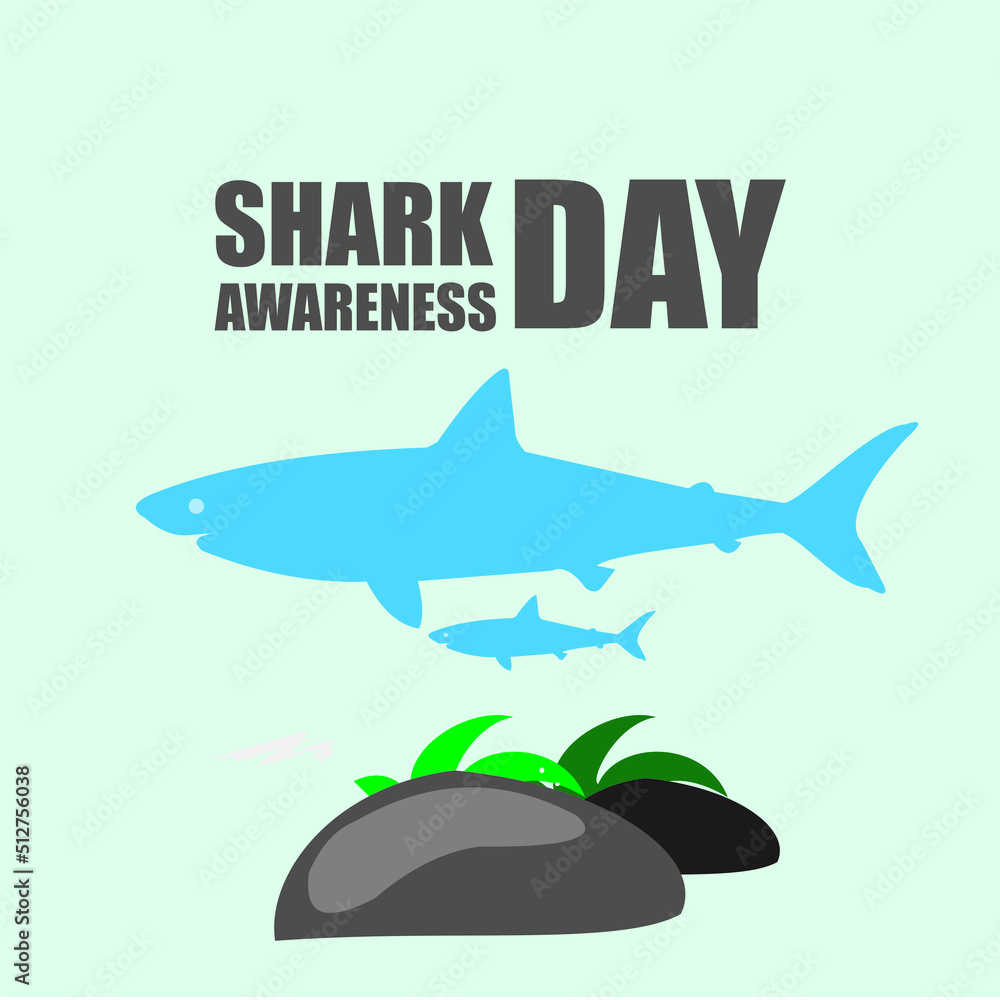 Shark Awareness Day Vector. Good for posters, social media ads. Simple and elegant design Shark Awareness Day Vector. Good for posters, social media ads. Simple and elegant design