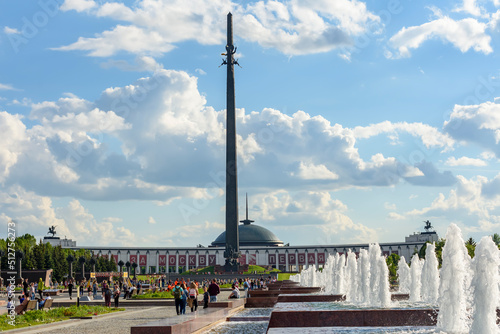 Victory obelisk on Poklonnaya mountain in Moscow, Russia