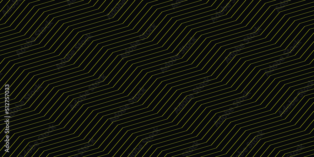 Black background and yellow zigzag line