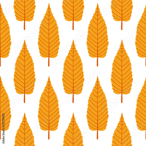 Autumn leaf seamless pattern vector simple leaves