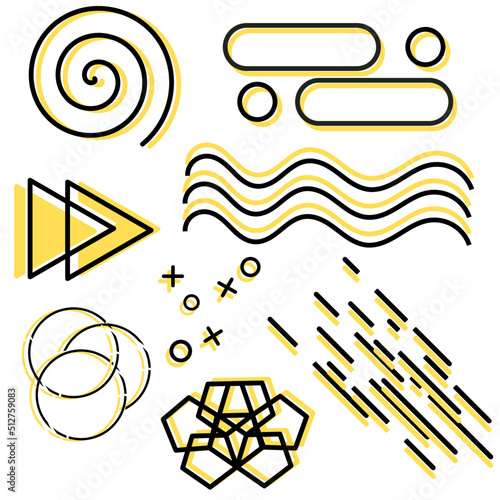 memphis abstract design asset