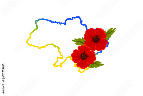 flag on map