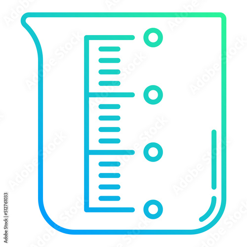 measuring cup icon on transparent background