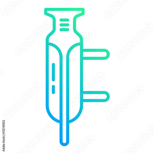 condenser tube icon on transparent background