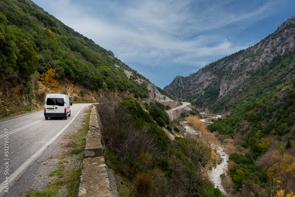 campervan on the road campervan on the road