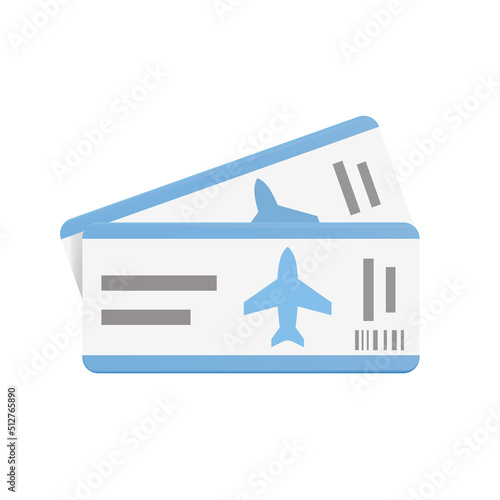 Plane ticket icon. Airline tickets. Isolated object on a transparent background