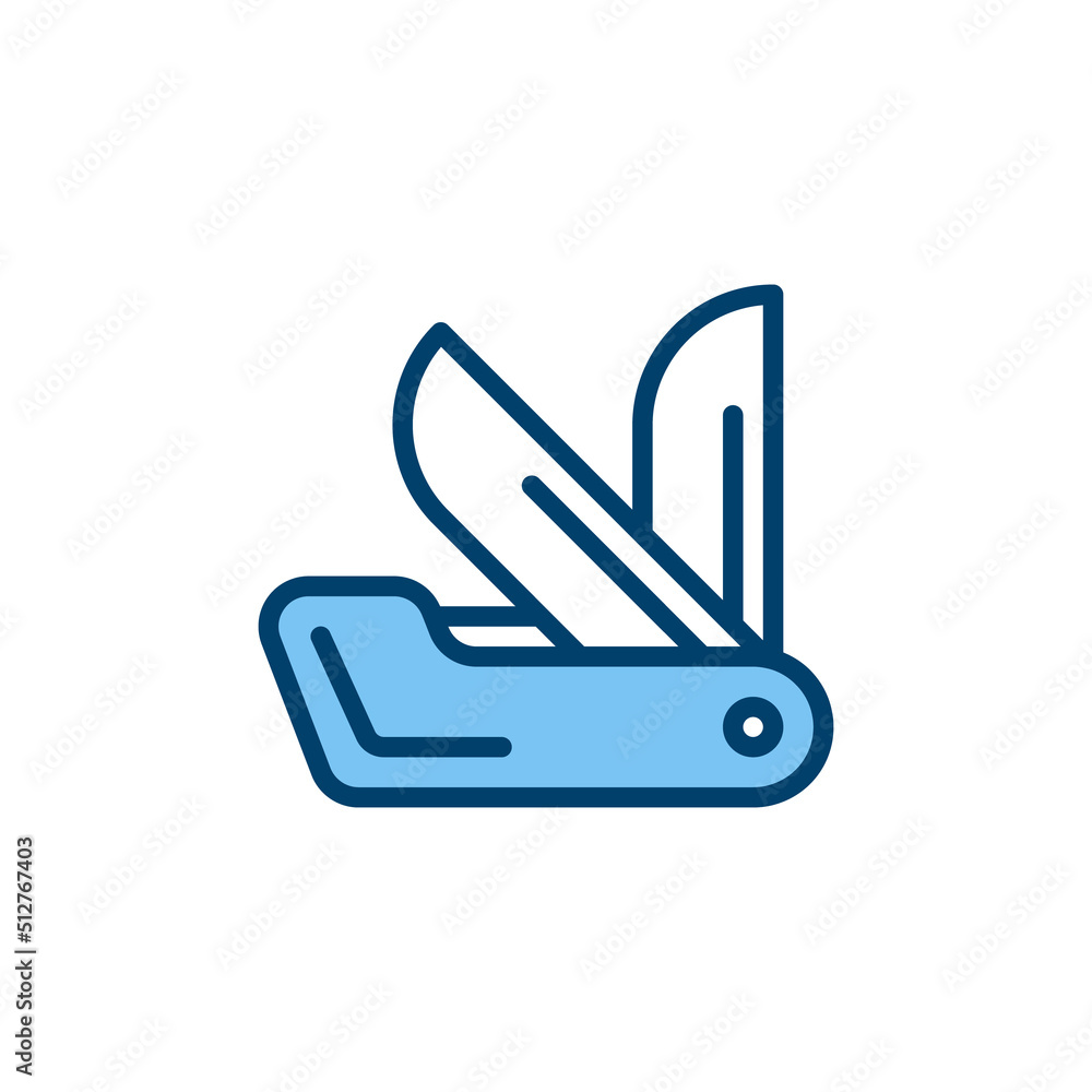 Clasp Knife line icon. linear style sign for mobile concept and web design. Outline vector icon. Symbol, logo illustration. Vector graphic