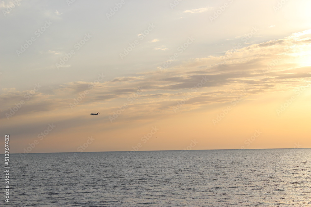 sunset over the sea