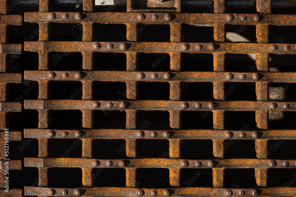 The texture of old rusty metal plate