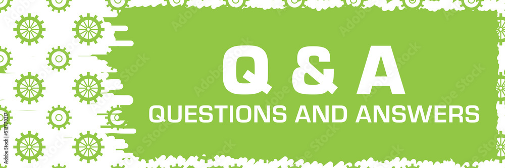 Q And A - Questions And Answers Green Gears Scratch Background Horizontal Q And A - Questions And Answers Green Gears Scratch Background Horizontal