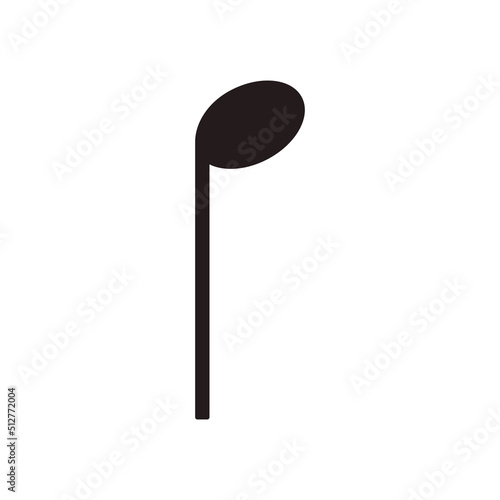 Music note vector illustration melody symbol. Musical design icon and abstract sound treble art. Song tune element composition isolated white and black graphic sign silhouette classical opera shape