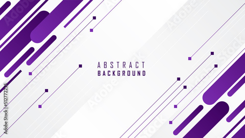 White background with purple gradient diagonal lines