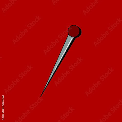 illustration vector graphic of needle good for business tailor tool.