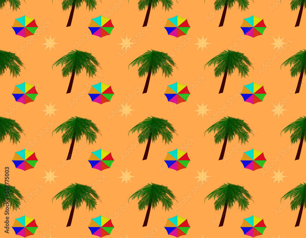 Obraz premium Summer illustration background design