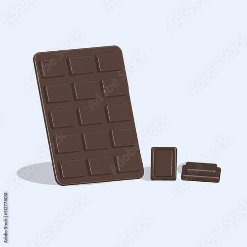 dark chocolate bar icon vector cartoon illustration best for your picture decoration