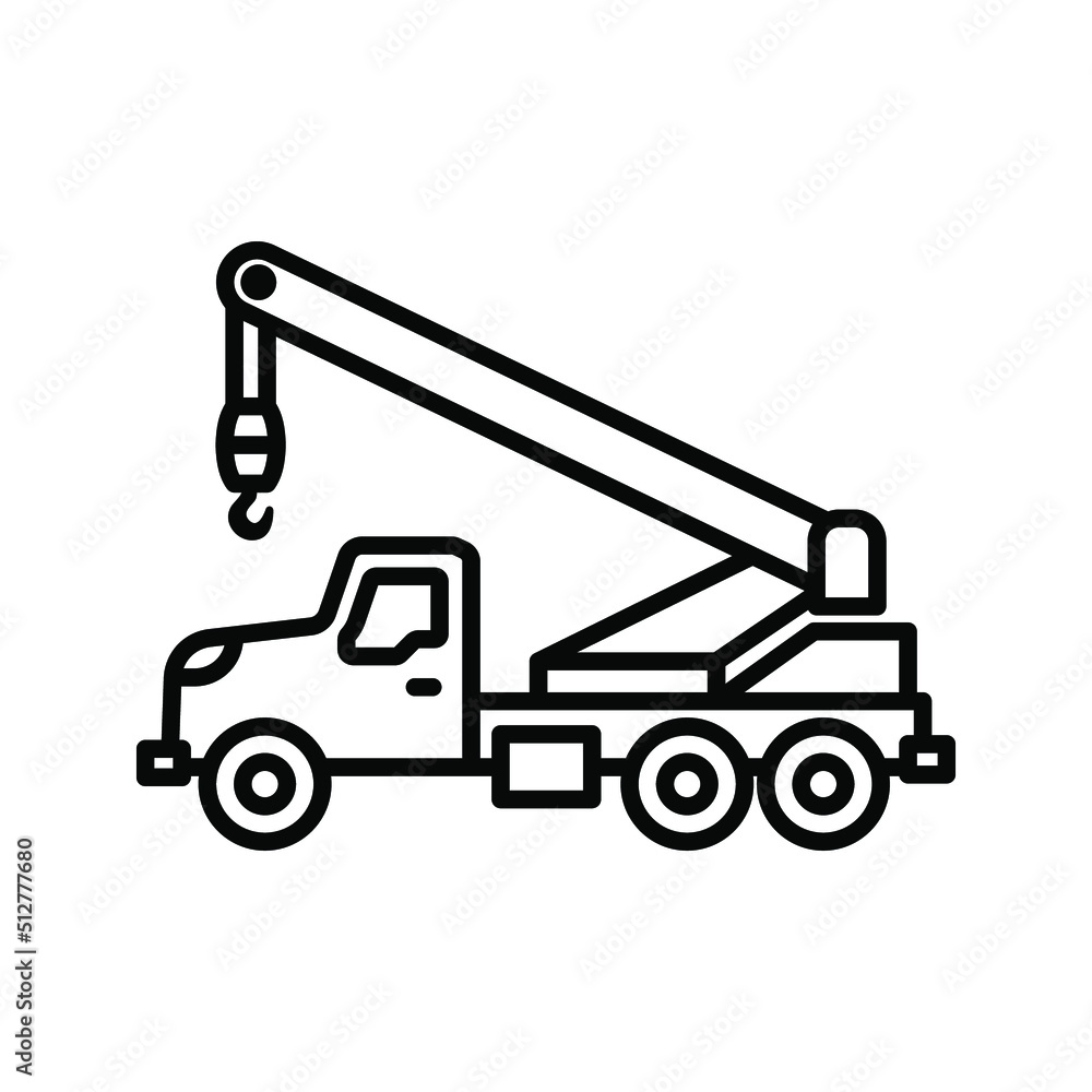 truck crane icon. vector illustration truck crane icon. vector illustration