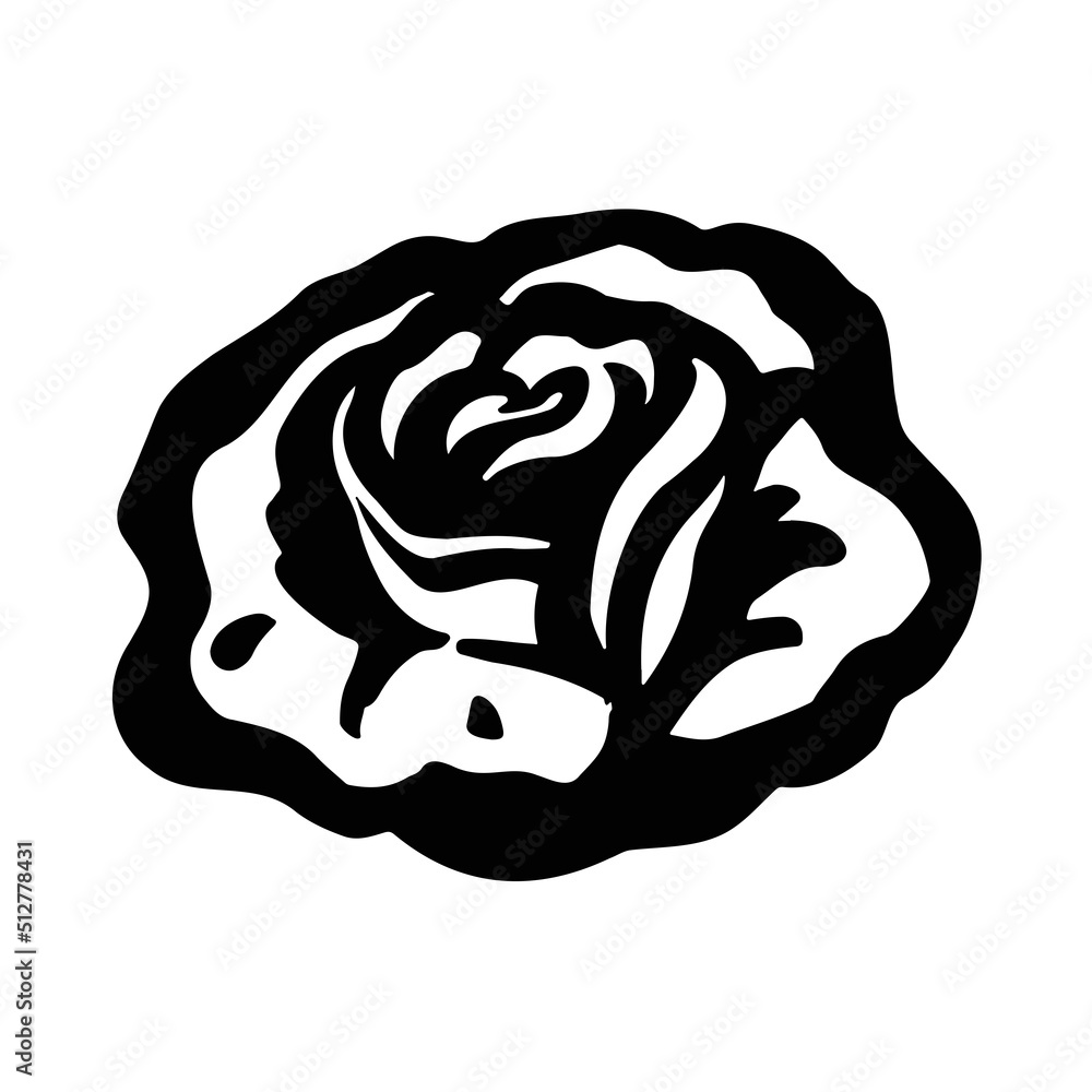 Rose, bud flower rose color blooming illustration vector