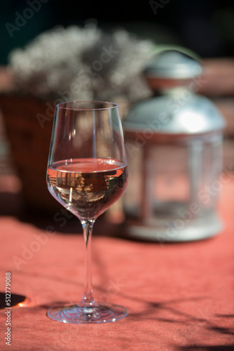 a glass of whine in closeup