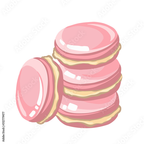 Macaron cake dessert sweetness illustration vector