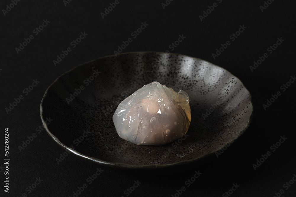 black background Japanese sweets, 和菓子, 団子, 水饅頭 black background Japanese sweets, 和菓子, 団子, 水饅頭