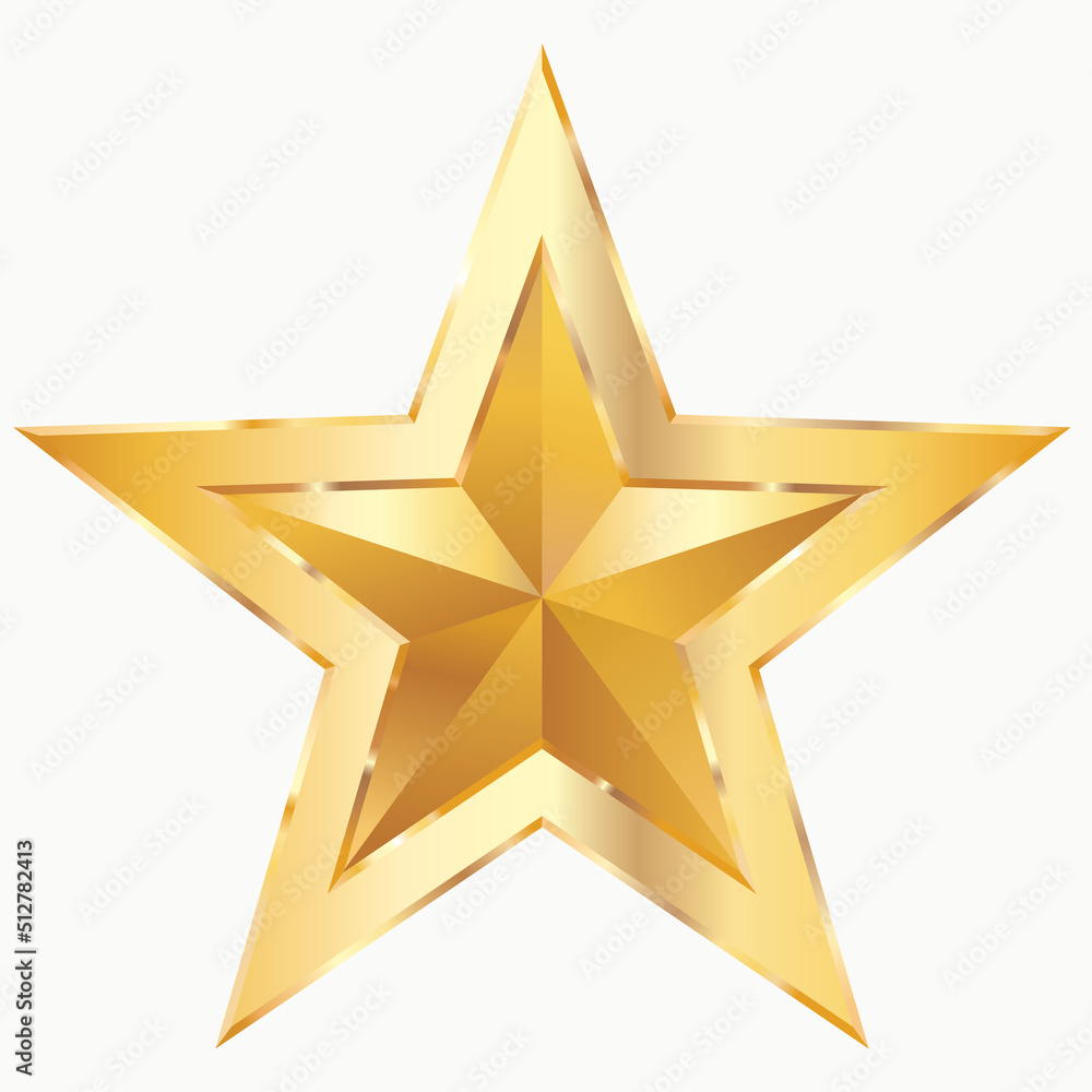 Obraz premium 3d star gold