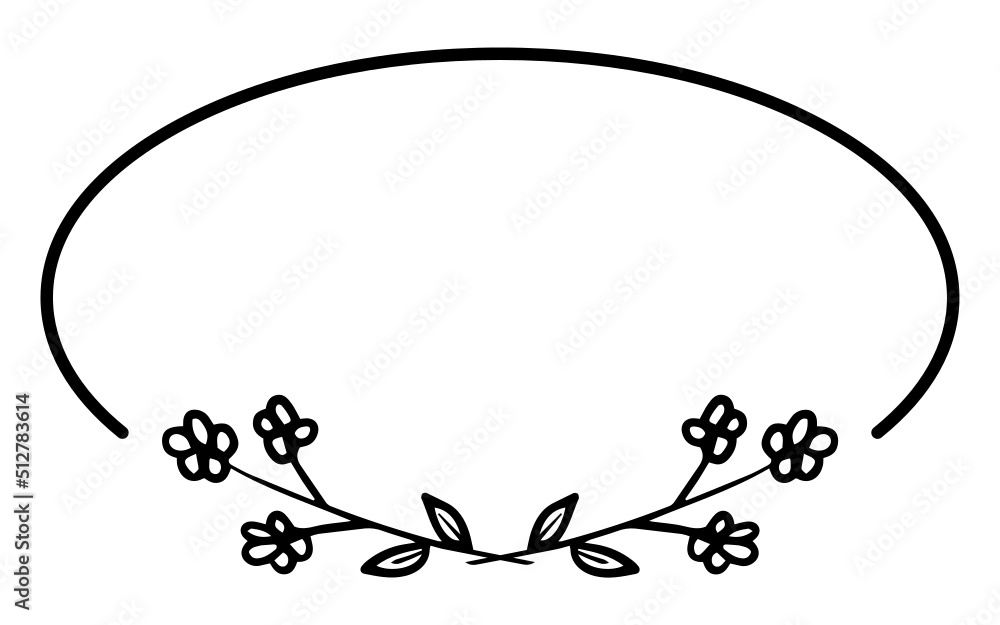 oval floral frame
