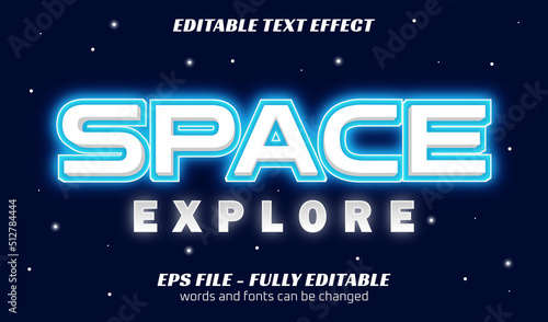 editable text effect outer space style template
